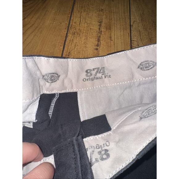 Custom Dickies 874 Pants 32x30 Black Workwear Chino Spider Web Patch Y2K Punk - Picture 5 of 5